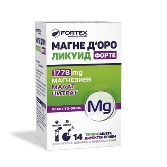 Снимка на FORTEX/ФОРТЕКС МАГНЕ Д`ОРО ФОРТЕ ЛИКУИД САШЕ Х 14 БР.